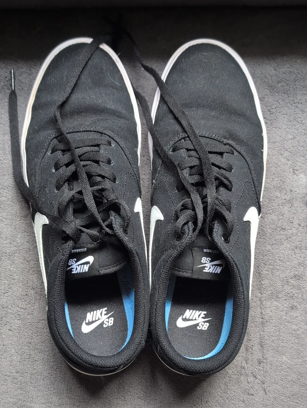 Nike Men’s Black & White Canvas Skate Sneakers